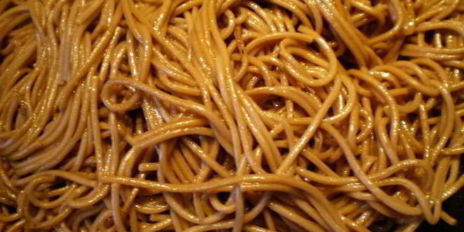 Рецепт гречневой лапши с овощами и мясом