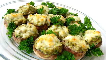 Рецепт Грибов, фаршированных фаршем