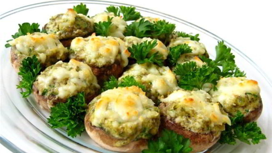 Рецепт грибов, фаршированных фаршем