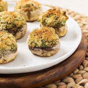 Рецепт Грибов, фаршированных сыром, в духовке