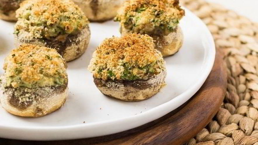 Рецепт грибов, фаршированных сыром, в духовке