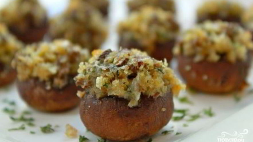 Рецепт грибов фаршированных в микроволновке