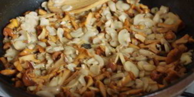 Рецепт грибов в сливочной заливке