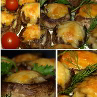 Рецепт Грибов, запеченных с сыром и зеленым луком