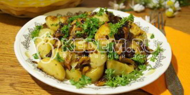 Рецепт лисичек жареных с картофелем