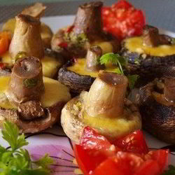 Рецепт Острых шампиньонов с сыром из духовки