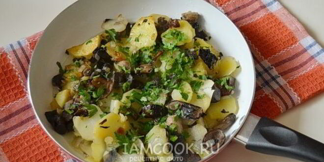 Рецепт подберезовиков жареных с картошкой