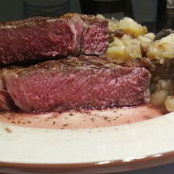 Рецепт Рибая, грибы, картошка — праздника