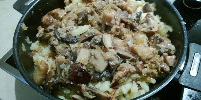 Рецепт рибая, грибы, картошка — праздника