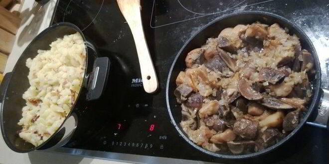 Рецепт рибая, грибы, картошка — праздника