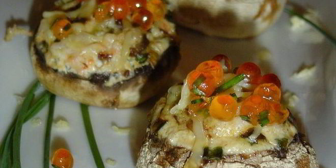 Рецепт шампиньонов фаршированных морское искушение