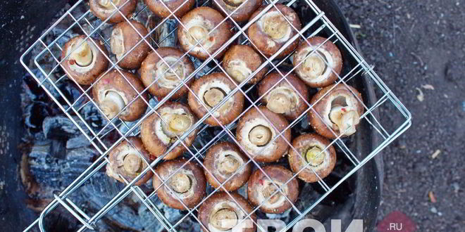 Рецепт шампиньонов гриль
