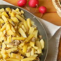 Рецепт Шампиньонов с картошкой жареные