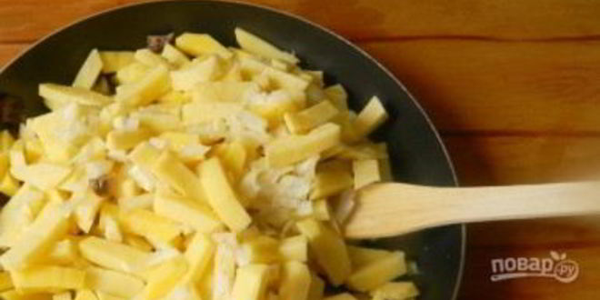 Рецепт шампиньонов с картошкой жареные