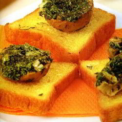 Рецепт Шампиньонов с зеленым маслом