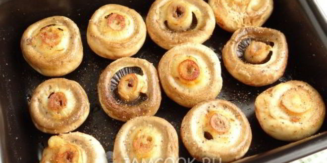 Рецепт шампиньонов, запеченных с чесноком и тимьяном