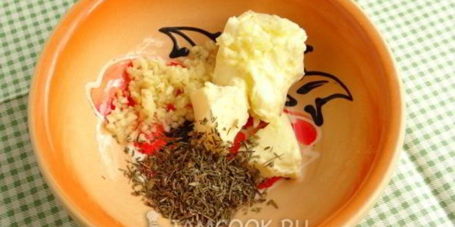 Рецепт шампиньонов, запеченных с чесноком и тимьяном