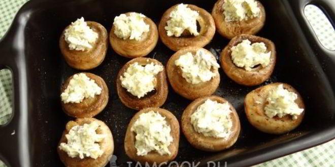 Рецепт шампиньонов, запеченных с чесноком и тимьяном