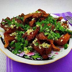 Рецепт Жареных грибов с чесноком