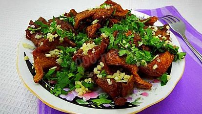 Рецепт Жареных грибов с чесноком