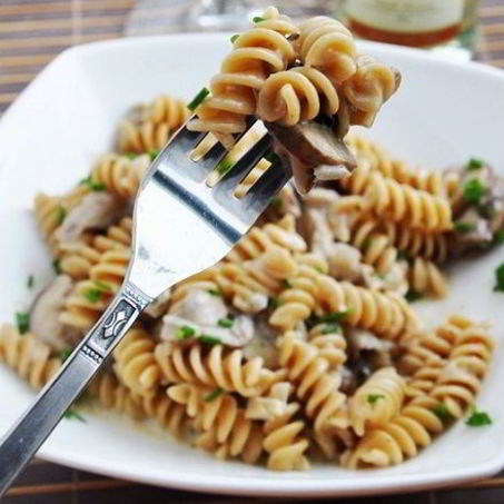 Рецепт Жареных грибов с макаронами