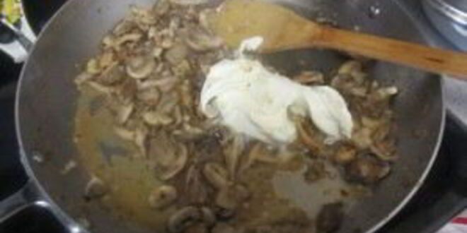 Рецепт жареных грибов с макаронами