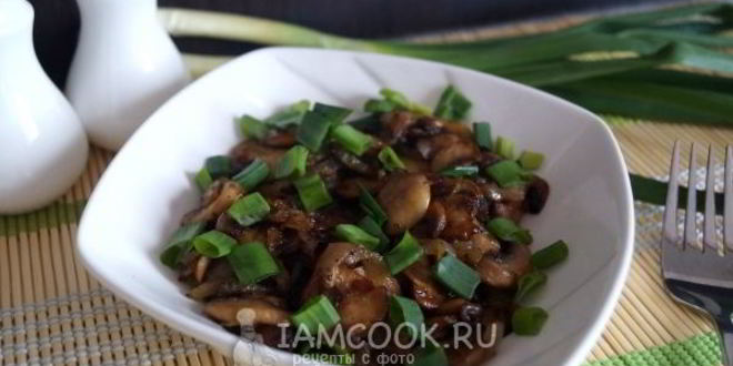 Рецепт жареных шампиньонов с луком