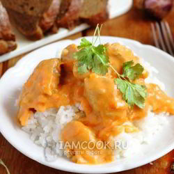 Рецепт Гуляша из индейки в мультиварке