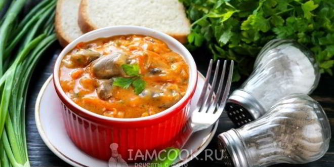 Рецепт гуляша из куриных сердечек