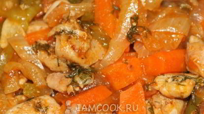 Рецепт Гуляша из курицы с подливкой