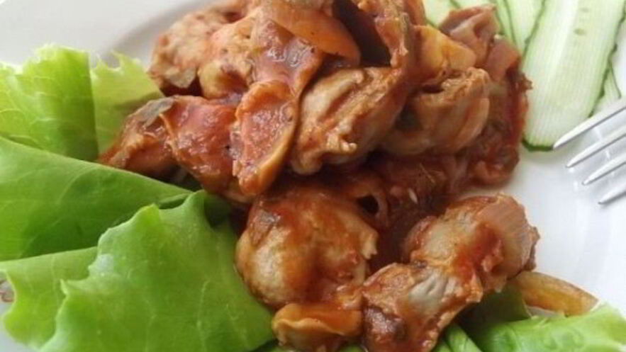 Рецепт гуляша из желудков куриных