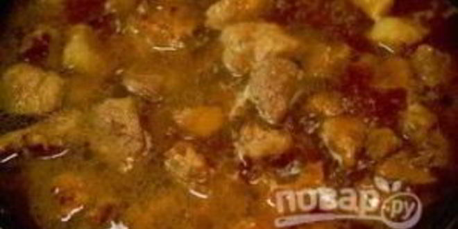 Рецепт гуляша с кнедликами