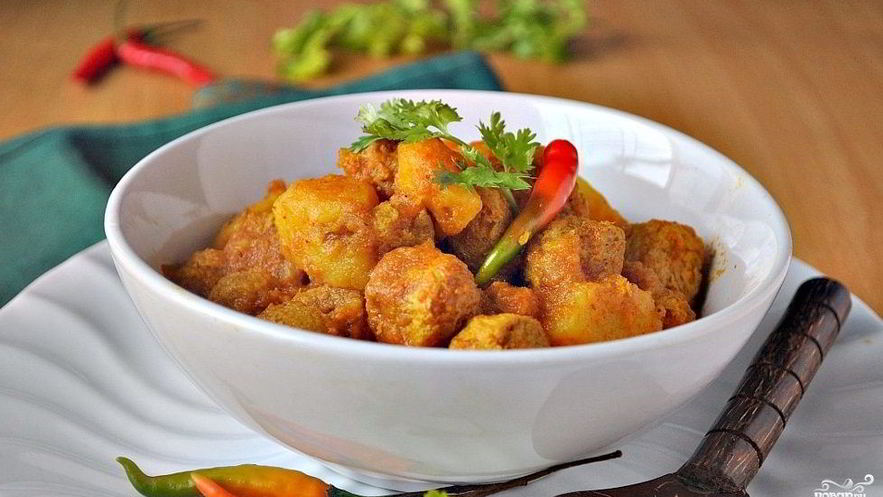 Рецепт гуляша соевого с помидорами