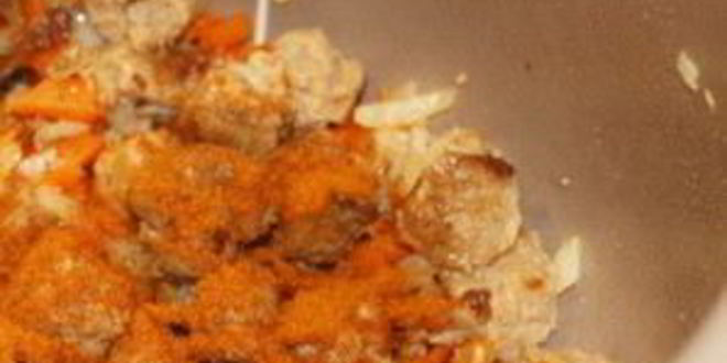 Рецепт гуляша соевого с помидорами