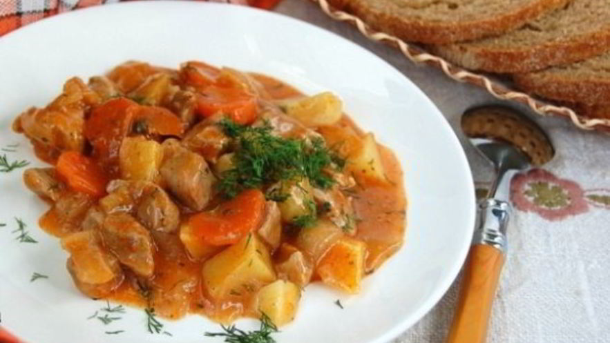 Рецепт гуляша в микроволновке