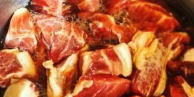 Рецепт свиного гуляша в кисло-сладком соусе