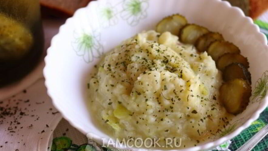 Рецепт картофельно-кабачкового пюре с сыром