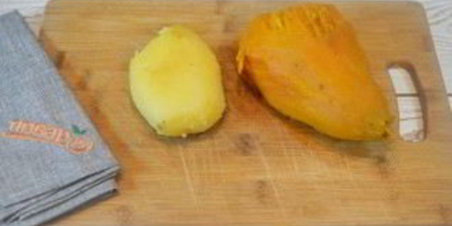 Рецепт картофельного пюре из батата с зеленью