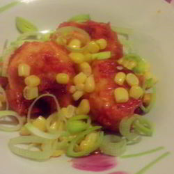 Рецепт Картофельных клецек в соусе с луком-пореем