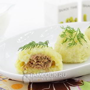 Рецепт Клецек картофельных с мясом