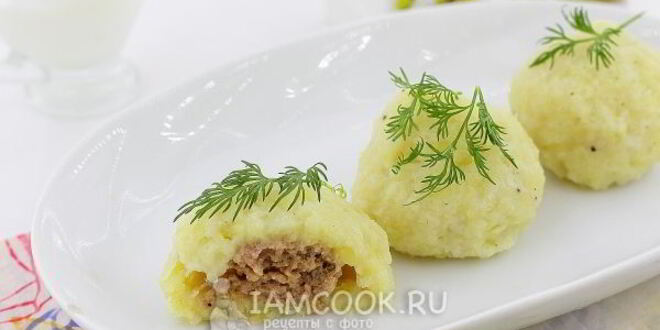 Рецепт клецек картофельных с мясом
