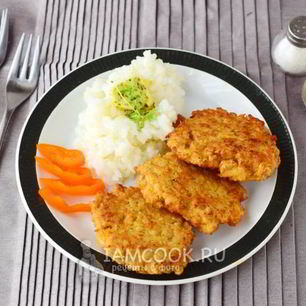 Рецепт Котлет из куриного фарша с овсяными хлопьями