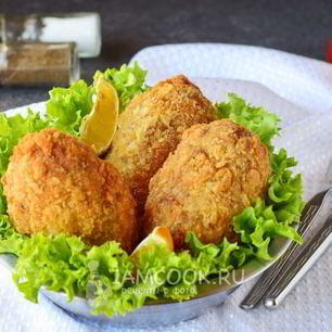 Рецепт Котлет с грибами внутри