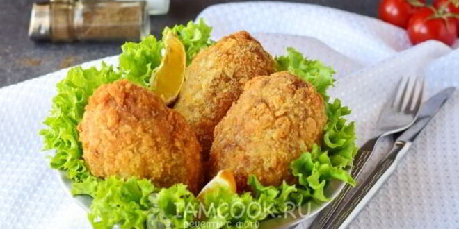 Рецепт котлет с грибами внутри