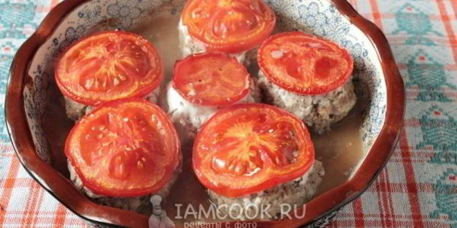 Рецепт котлет с помидорами и сыром в духовке