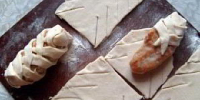 Рецепт котлет в слоеном тесте