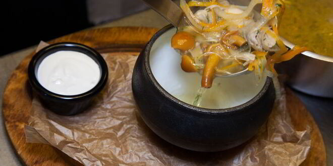 Рецепт куриной лапши с опятами