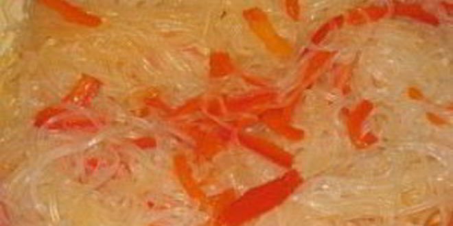 Рецепт лапши с креветками и овощами