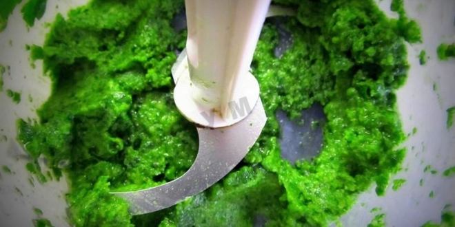 Рецепт лапши в зеленом шпинатном соусе