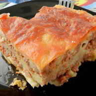 Рецепт Быстрой мясной многослойной лазанья с творогом